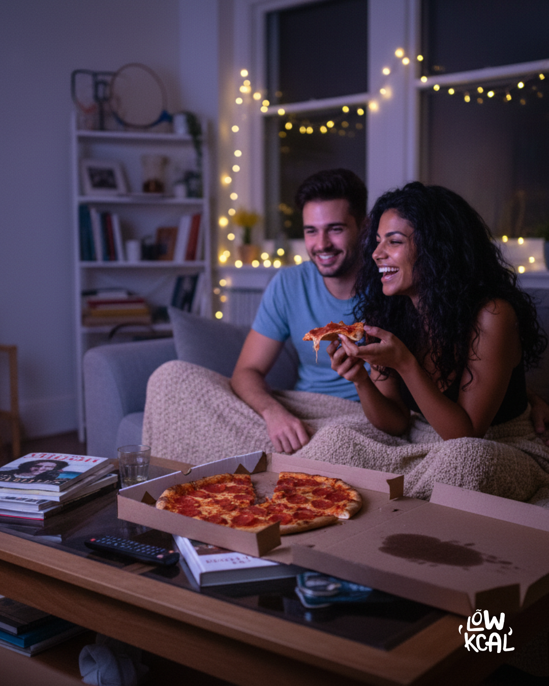 Femme partageant une pizza, exemple de repas de sortie dans une semaine type